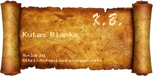 Kutas Bianka névjegykártya